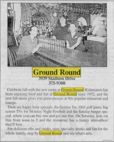 Ground Round - Sep 30 2002 Article